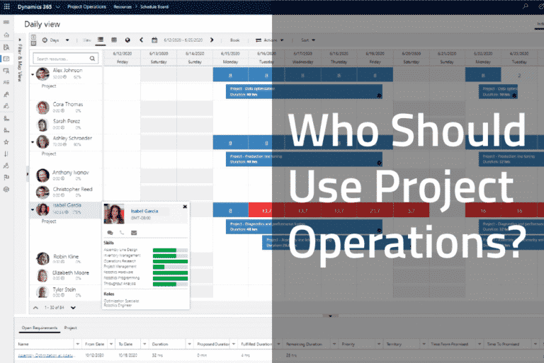 Microsoft Dynamics 365 Project Operations: Who is it for? - The Results ...