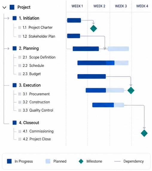 Project schedule control